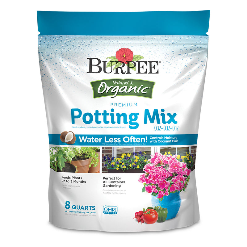 INTERNATIONAL MULCH CO, Burpee Natural & Organic Premium Potting Mix, 8 qt.