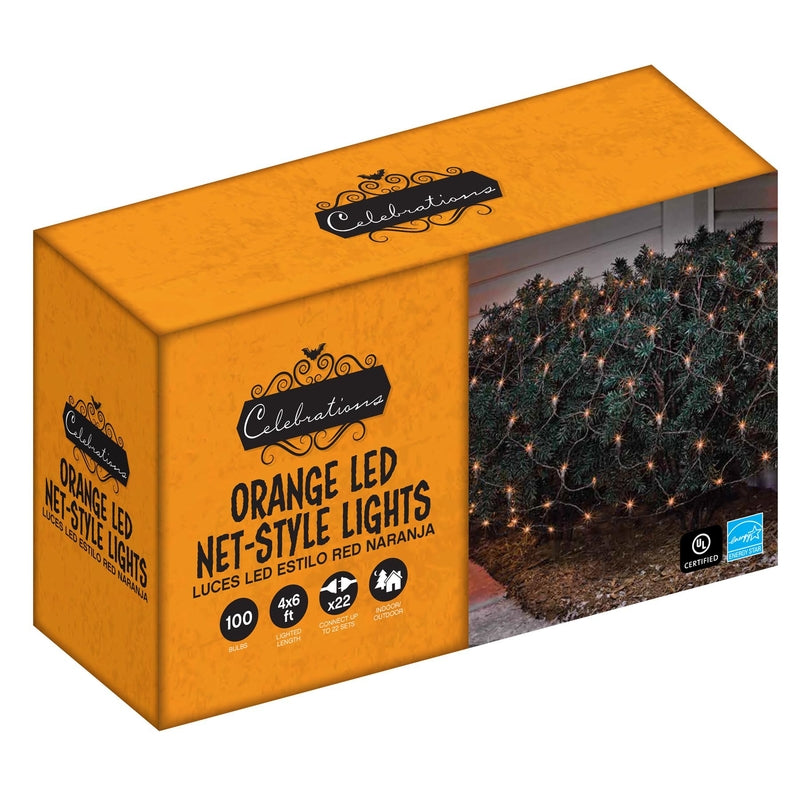 ACE TRADING - WEC, Celebrations Orange 100 ct LED Net Lights