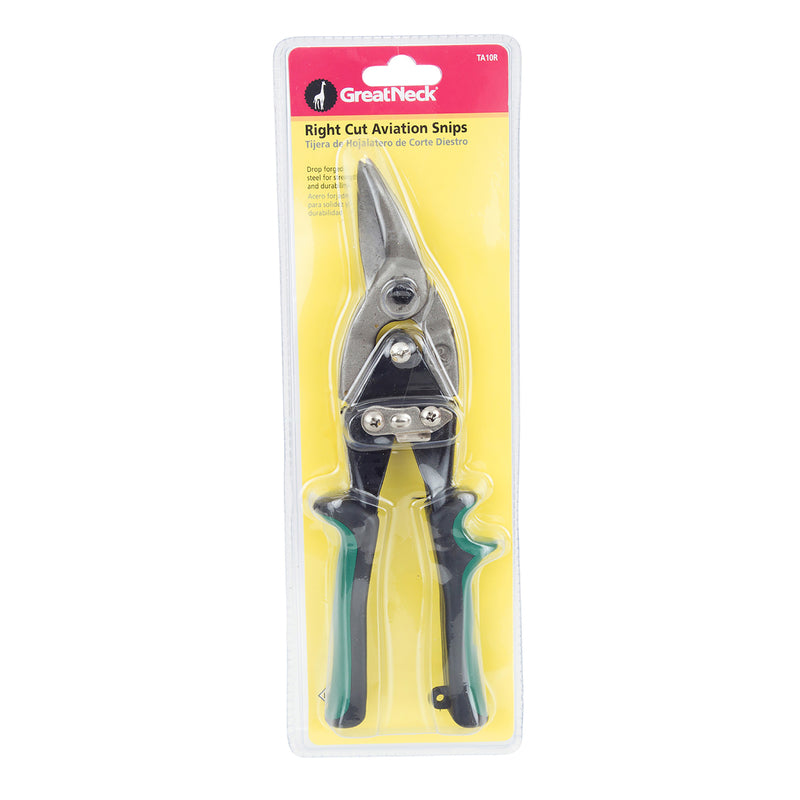 GREAT NECK SAW MFG CO, Great Neck 13 in. Drop Forged Steel Right Cut Aviation Snips 1 pk