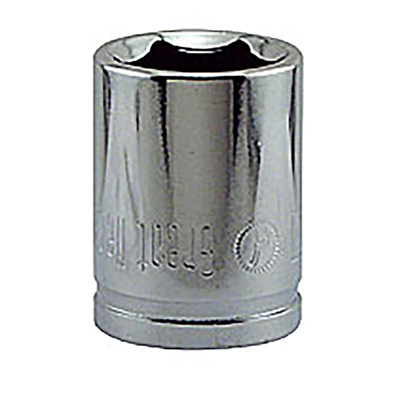 GREAT NECK SAW MFG CO, Great Neck 15 mm S X 3/8 in. drive S Metric 6 Point Socket 1 pc