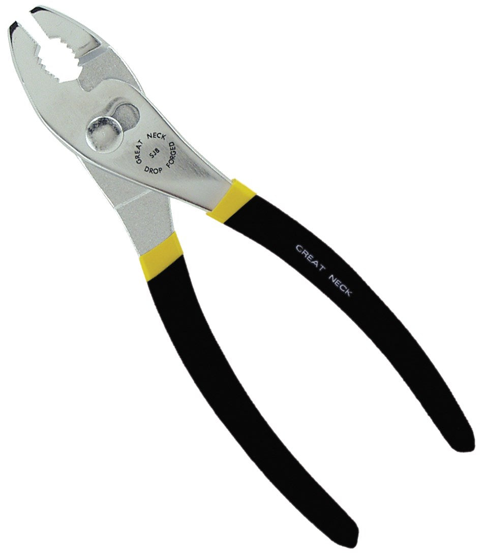 GREAT NECK SAW MFG CO, Great Neck 8 in. Drop Forged Steel Slip Joint Pliers