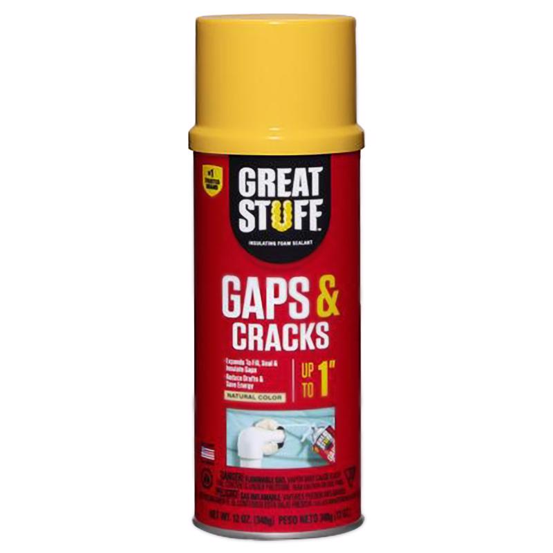 GREAT STUFF, Great Stuff Gaps & Cracks Ivory Polyurethane Foam Insulating Insulating Sealant 12 oz (Pack of 12)