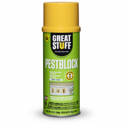 GREAT STUFF, Great Stuff Pestblock Gray Polyurethane Foam All Purpose Insulating Sealant 12 oz (Pack of 8)