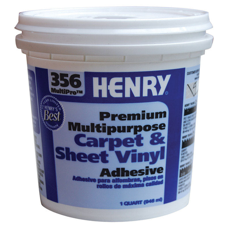 ARDEX LP, Henry 356 MultiPro Premium Multipurpose High Strength Paste Carpet & Sheet Vinyl Adhesive 1 qt